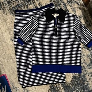 Diane von Furstenberg DVF shirt & skirt set, size S